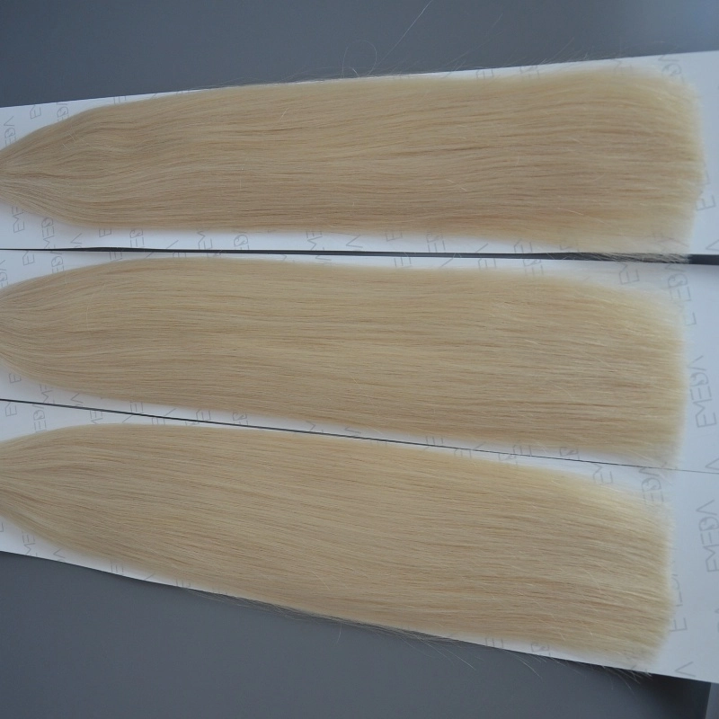 Hot selling Platinum blonde fushion flat tip hair extension HJ 050